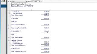 Balance Sheet Presentation using SAGE 50 Accounting [upl. by Alicsirp]