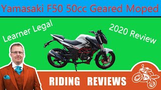 Yamasaki F50 50cc Geared Moped UK Review 2020 [upl. by Caiaphas190]