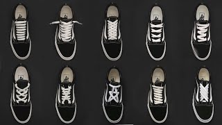 10 NEW WAYS HOW TO LACE YOUR VANS OLD SKOOL  SHOE LACING [upl. by Annaehr701]