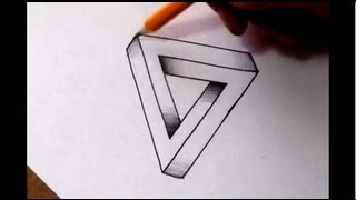 How To Draw The Impossible Triangle  Optical Illusion [upl. by Llenrap]