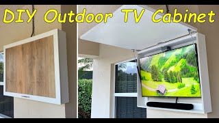 DIY Custom Outdoor TV Cabinet  under 200 [upl. by Nihs]