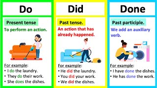 DID vs DO vs DONE 🤔  Whats the difference  Learn with examples [upl. by Vins]