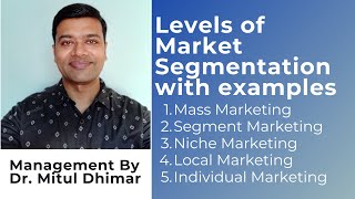 Levels of Market Segmentation with examples [upl. by Ebocaj]