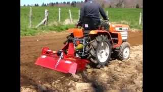 kubota b1502 avec rotovator part 2 [upl. by Else]