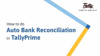 How to do Auto Bank Reconciliation in TallyPrime  Tally Learning Hub [upl. by Noimad]