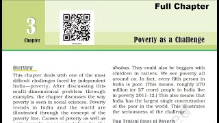 Poverty as Challenge  Class 9 Economics Chapter 3  Full Chapter [upl. by Nerol]