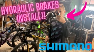 Installing Shimano Hydraulic Brakes On My SE Beastmode [upl. by Roddie]