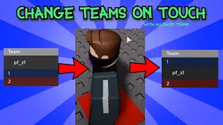 Change Teams On Touch with allowed teams  Roblox Studio [upl. by Giverin]