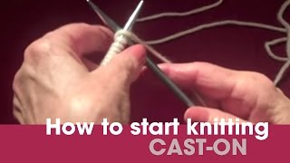 Basic Cast On how to start knitting [upl. by Shipp506]