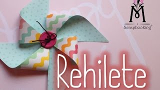 Cómo hacer rehiletes con papelPaper pinwheels [upl. by Mareld]