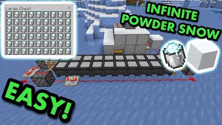 SIMPLE 121 AUTOMATIC POWDER SNOW FARM TUTORIAL in Minecraft Bedrock MCPEXboxPS4SwitchPC [upl. by Nnylav]