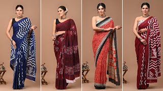 Pure cotton mulmul saree collection COD Available [upl. by Anitsyrhk889]