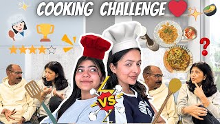 cooking challenge 😍❤️✨Tejasvi VS Yashasvi papa judged us🥲🤣❤️Let’s see who wins🥹❤️YR [upl. by Levon135]