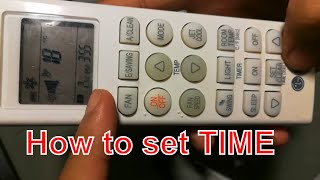 How to Set ON OFF and SLEEP Timer on LG AC Remote Controller [upl. by Neryt699]