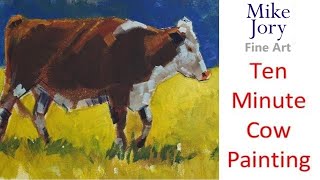 ten minute cow painting tutorial [upl. by Anavahs942]