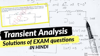 TRANSIENT ANALYSIS SOLVED EXAMPLES  HINDI  Transient analysis basics [upl. by Niledam794]