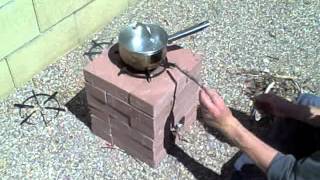 How to build a Rocket Stove using 16 20 or 24 bricks  powerful cooking edition [upl. by Atinev]