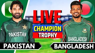 Pakistan vs Bangladesh Match 9  Live Cricket Match Today  PAK vs BAN  Champions Trophy  Preview [upl. by Campball]