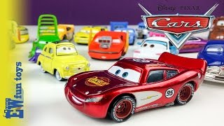 Disney Pixar Cars Diecast Toys Part 1 Mattel with Mcqueen Mater Guido Luige New カーズ 2015 [upl. by Tarazi]