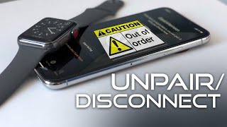 How to Disconnect Apple Watch From iPhone Broken Lost [upl. by Lexine]