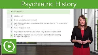 Psychiatric History The Clinical Interview – Psychiatry  Lecturio [upl. by Atnauqahs]