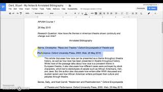 MLA Formatting HowTo Annotated Bibliography [upl. by Niala160]