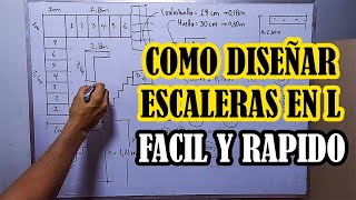 COMO DISEÑAR UNA ESCALERA DE FORMA FÁCIL Y RÁPIDO [upl. by Herates245]