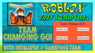 How to make GAMEPASS  DEVELOPER PRODUCT TEAM with Team Changing Gui  ROBLOX STUDIO [upl. by Ina616]