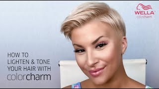 Lighten amp Tone Your Hair At Home  Wella colorcharm Permanent Liquid Toner [upl. by Enidan699]