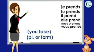 Le Verbe Prendre au Présent  To TakeCatch Present Tense  French Conjugation [upl. by Philomena]