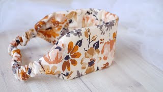 Simple Headband for Beginners  DIY Headband from Scrap Fabric [upl. by Ruy865]