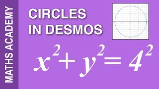 How to Draw Circles and Semi Circles using Desmos [upl. by Jeana]