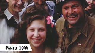 Paris  Liberation in August 1944 in color and HD [upl. by Stoat]