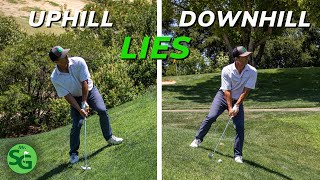 Top Tips to Hit Uphill and Downhill Lies on the Golf Course [upl. by Kachine]