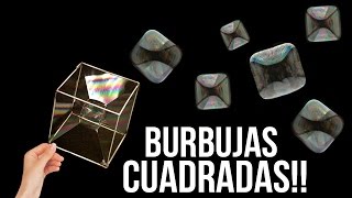 HAZ BURBUJAS CUADRADAS EXPERIMENTOS CASEROS INCREIBLES  Tutoriales Belen [upl. by Lilly863]