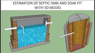 Estimation Of Septic Tank And Soak Pit With 3D Model  BN Dutta [upl. by Akiram]