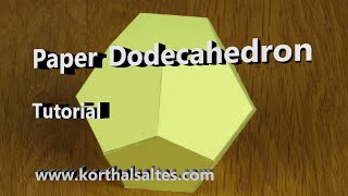 Paper Dodecahedron Tutorial [upl. by Ciapas829]