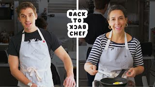 Queer Eyes Antoni Porowski Tries to Keep Up with a Professional Chef  BacktoBack Chef [upl. by Obmar]