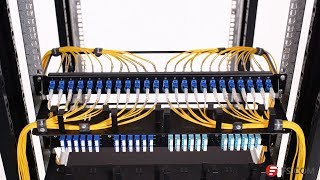 1U Rack Mount Fiber Optic Patch Panel Cabling Solution  FS [upl. by Elletnuahs]