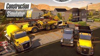 Construction Simulator 2  9 Estrenando YUCLE Caterpillar  A mover toneladas de Tierra [upl. by Ynohtnaed]