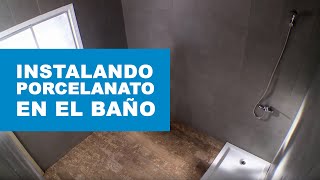 ¿Cómo instalar porcelanato en un baño [upl. by Simara]