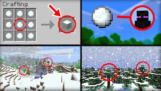 ✔ Minecraft 10 Things You Didnt Know About Snow [upl. by Sitnerp]