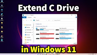 How to Extend C Drive in Windows 11 without Software [upl. by Haraf]