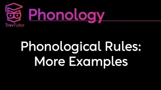 Phonology Phonological Rules More Examples [upl. by Giddings]