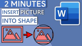 Insert Picture Into Shape in Word circle rectangle triangle [upl. by Shaner]