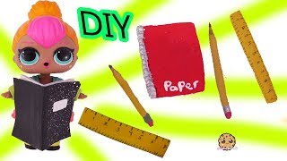 Easy DIY Back to School Supplies for Dolls  Craft Video [upl. by Notaek]