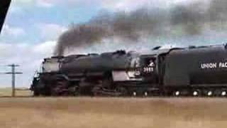 Steam Train Highball UP398570mph [upl. by Hnacogn560]