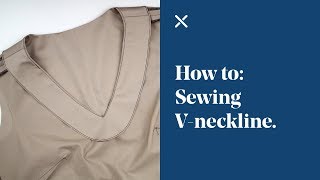 How To Sewing a VNeckline Facing [upl. by Rutra456]