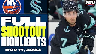 New York Islanders at Seattle Kraken  FULL Shootout Highlights  November 17 2023 [upl. by Notsgnik249]