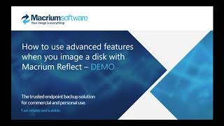 How to image a disk with Macrium Reflect  Part 2 Advanced Backup Techniques [upl. by Olnton11]